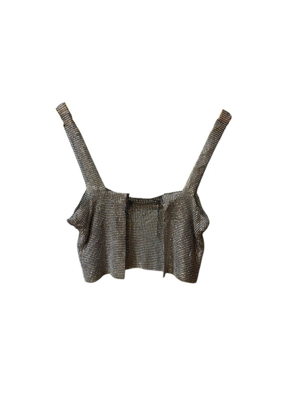 Women's Handmade Rhinestone Diamond Bustier Tank Top One Size